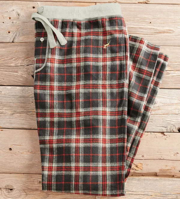 True Grit Lodge Plaid Flannel Pants- Loungewear