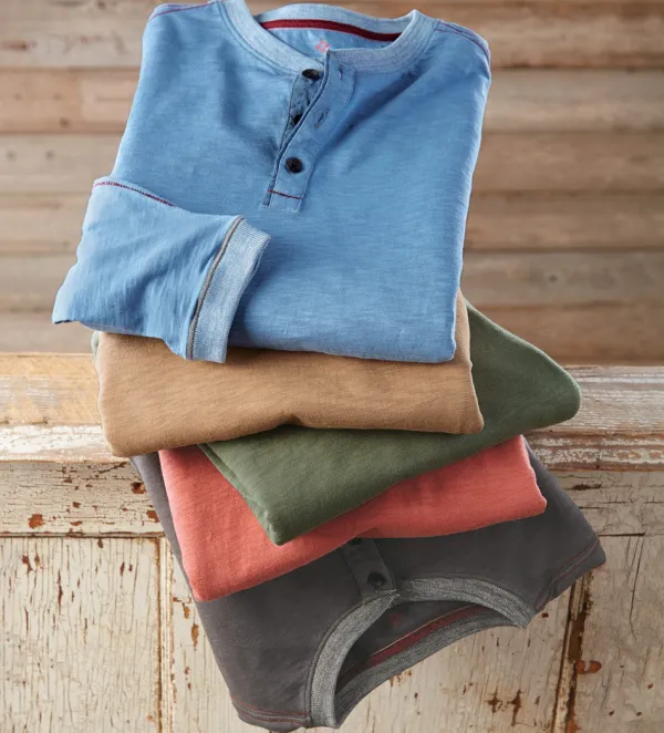 True Grit Venice Henley- Polos & Knits