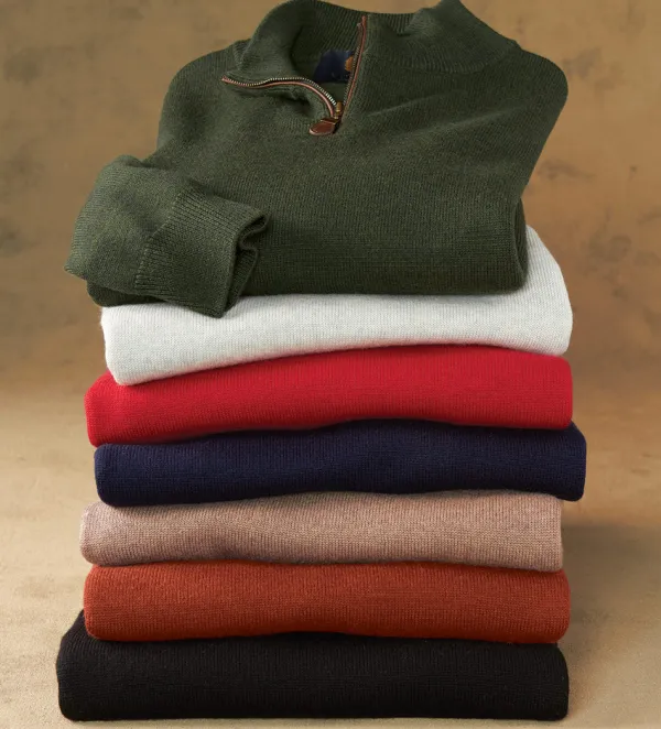 Viyella Quarter-Zip Sweater- Pullovers & Layers