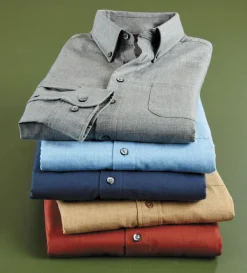 Viyella Solid Shirt- Long Sleeve Sport Shirts