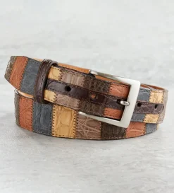 w.kleinberg Alligator Patchwork Belt- Belts