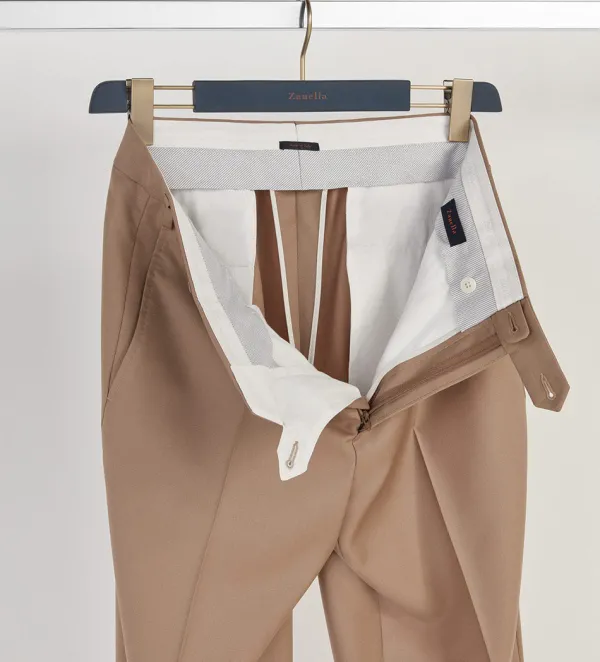 Zanella Devon Wool Serge Dress Slacks- Dress Pants