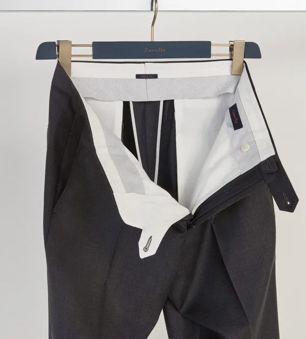 Zanella Devon Wool Serge Dress Slacks- Dress Pants