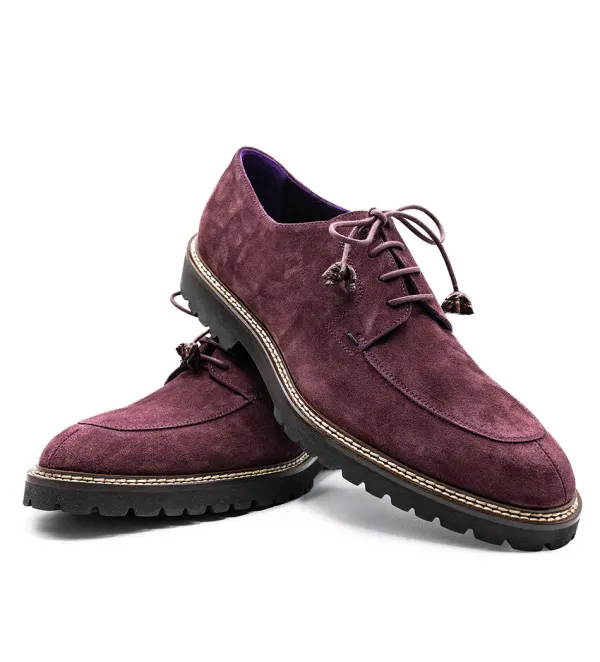 Zelli Campo Sueded Goatskin Split Toe Lace Up- Casual Shoes