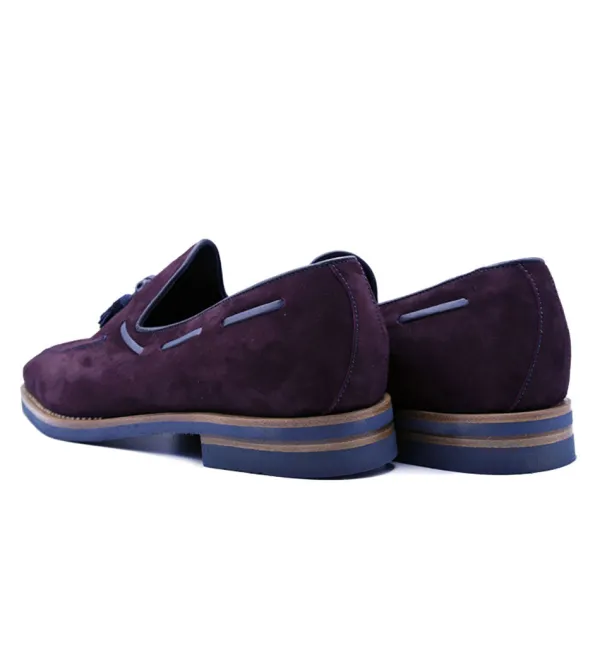 Zelli Carmen Sueded Goatskin Tassel Loafer- Dress Shoes