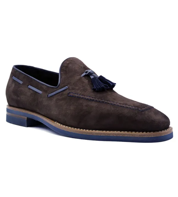 Zelli Carmen Sueded Goatskin Tassel Loafer- Dress Shoes