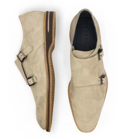 Zelli Leggera Sueded Goatskin Double Monk Strap Shoe- Casual Shoes