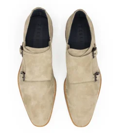 Zelli Leggera Sueded Goatskin Double Monk Strap Shoe- Casual Shoes