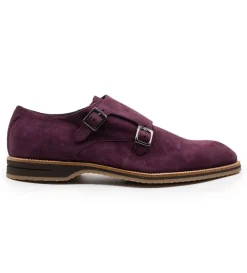 Zelli Leggera Sueded Goatskin Double Monk Strap Shoe- Casual Shoes