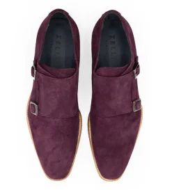 Zelli Leggera Sueded Goatskin Double Monk Strap Shoe- Casual Shoes