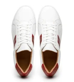 Zelli Olympias Crocodile Trim Calfskin Sneaker- Casual Shoes