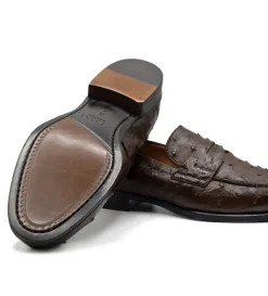 Zelli Roma Genuine Ostrich Quill Slip-On Loafer- Dress Shoes
