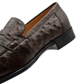 Zelli Roma Genuine Ostrich Quill Slip-On Loafer- Dress Shoes